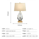 Nordic crystal table lamp for bedroom with brass accents