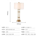 Nordic crystal table lamp for bedroom with brass accents