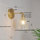Nordic gold brass led wall sconce bedroom light with adjustable arm