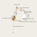 Nordic gold ceramic led wall lamp bedroom with ribbed glass shade