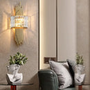 Nordic gold crystal wall sconce light living room decorbites crystal wall