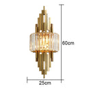 Nordic gold crystal wall sconce light living room decorbites crystal wall