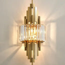 Nordic gold crystal wall sconce light living room decorbites crystal wall
