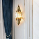 Nordic gold crystal wall sconce light living room decorbites crystal wall