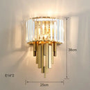 Nordic gold crystal wall sconce light living room decorbites crystal wall