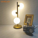 Nordic gold decorbites glass ball led table lamp for bedroom