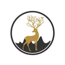 Nordic gold deer circle wall lamp – bedroom led fixture included