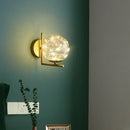 DecorBites™ Nordic Gold Glass Wall Sconce with LED Lighting and String Accent