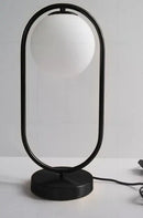 Nordic gold oval glass ball led desk lamp for bedroom