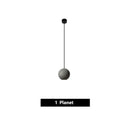 Nordic gray & gold cement pendant light for dining room