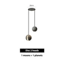 Nordic gray & gold cement pendant light for dining room