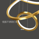 Nordic home decor golden spiral ring chandelier staircase lighting