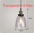 Nordic Industrial Home Bedroom Glass Chandelier