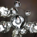 Nordic lava glass chandelier amber & gold dining room pendant light