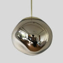 Nordic lava glass chandelier amber & gold dining room pendant light