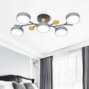 Nordic LED Ceiling Light for Living Room in Soft Macaron Style
