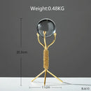 Nordic light luxury gold crystal ball crafts living room decor