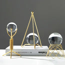 Nordic light luxury gold crystal ball crafts living room decor