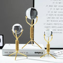 Nordic light luxury gold crystal ball crafts living room decor