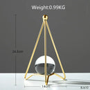 Nordic light luxury gold crystal ball crafts living room decor
