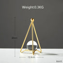 Nordic light luxury gold crystal ball crafts living room decor