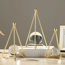 Nordic light luxury gold crystal ball crafts living room decor