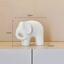 Nordic matte white elephant resin statue living room decor figurine