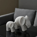 Nordic matte white elephant resin statue living room decor figurine