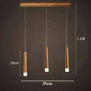 Nordic minimalist wood art pendant lamp for dining room