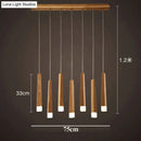 Nordic minimalist wood art pendant lamp for dining room