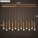 Nordic minimalist wood art pendant lamp for dining room
