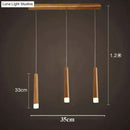 Nordic minimalist wood art pendant lamp for dining room