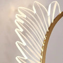 Nordic modern art gold feather wall lamp bedroom sconce