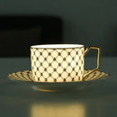 Nordic navy & gold bone china coffee set dining room porcelain cup