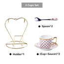 Nordic navy & gold bone china coffee set dining room porcelain cup