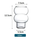 Nordic pink glass cocktail cups set dining room scalloped drinkware