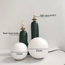 Nordic pink & green glass ball table lamp for bedroom decor