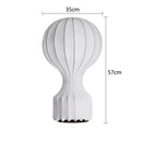 Nordic ribbed white silk table lamp for bedroom decor