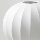 Nordic ribbed white silk table lamp for bedroom decor