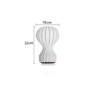 Nordic ribbed white silk table lamp for bedroom decor
