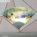 Nordic snowman led fan shaped wall light for bedroom decor