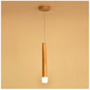Nordic Solid Wood Matchstick Wooden Strip Pendant Light Post Modern Simplicity