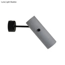 DecorBites™ Nordic Style Grey Rotatable Wall Mounted Spotlight with Single-Bulb for Cement Cylinder Wall Lighting