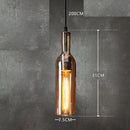 Nordic Style Restaurant Bar Creative Color Wine Bottle Glass Chandelier