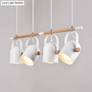 Nordic style triple white pendant light kitchen adjustable dome shade