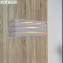 Nordic style white louvered wall sconce bedroom light