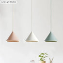 Nordic stylish white conical pendant light dining room hanging lamp