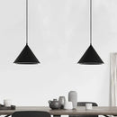 Nordic stylish white conical pendant light dining room hanging lamp
