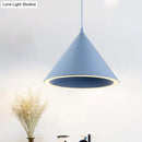 Nordic stylish white conical pendant light dining room hanging lamp