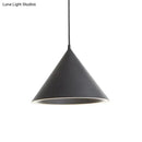 Nordic stylish white conical pendant light dining room hanging lamp
